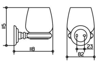 Стакан для зубных щеток Keuco Astor 02150009000 прозрачное стекло